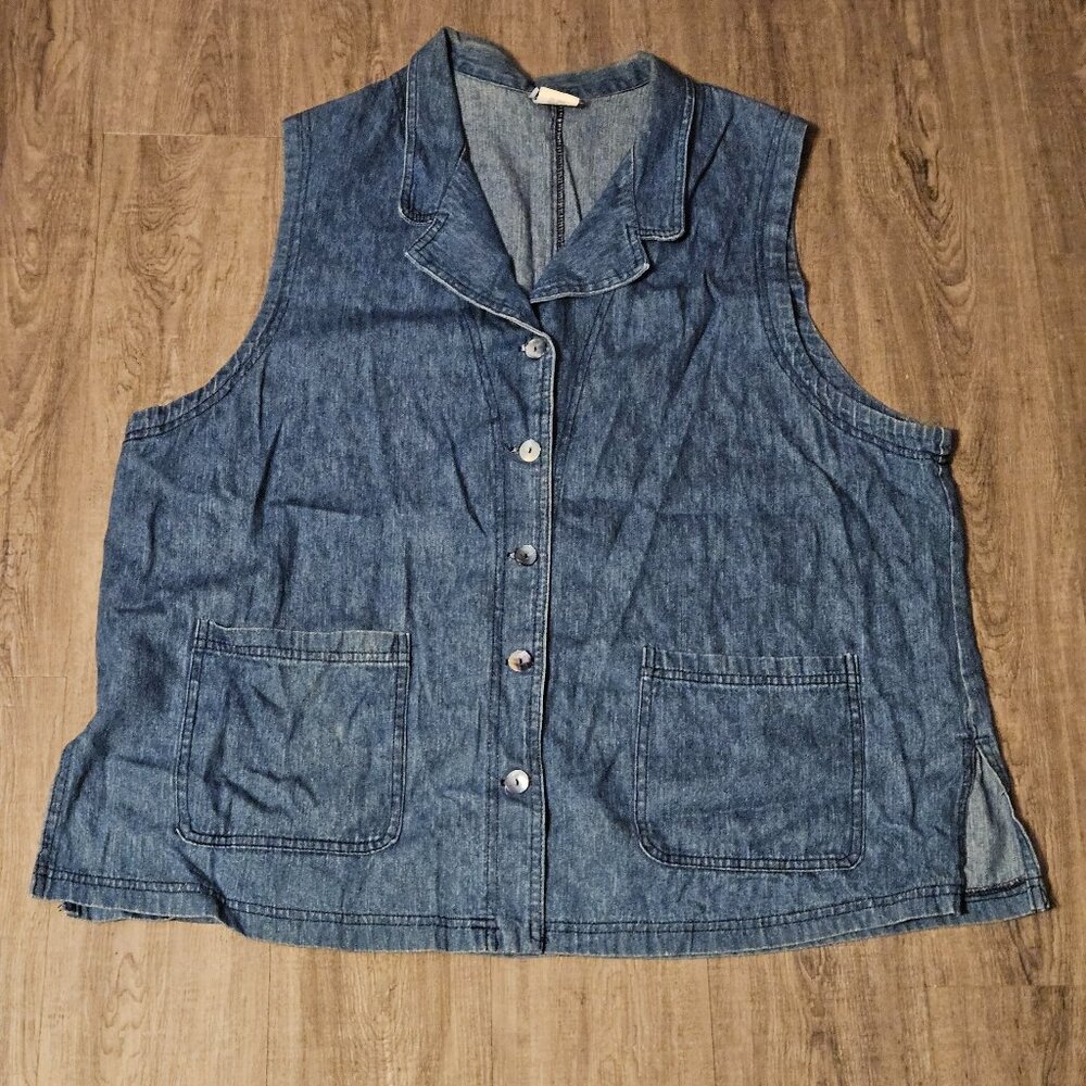 Vintage Clio II Jean Vest Size 2x